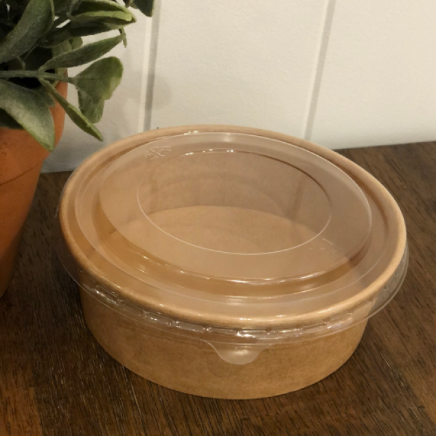 Take home containers - 750ml kraft bowl with lid