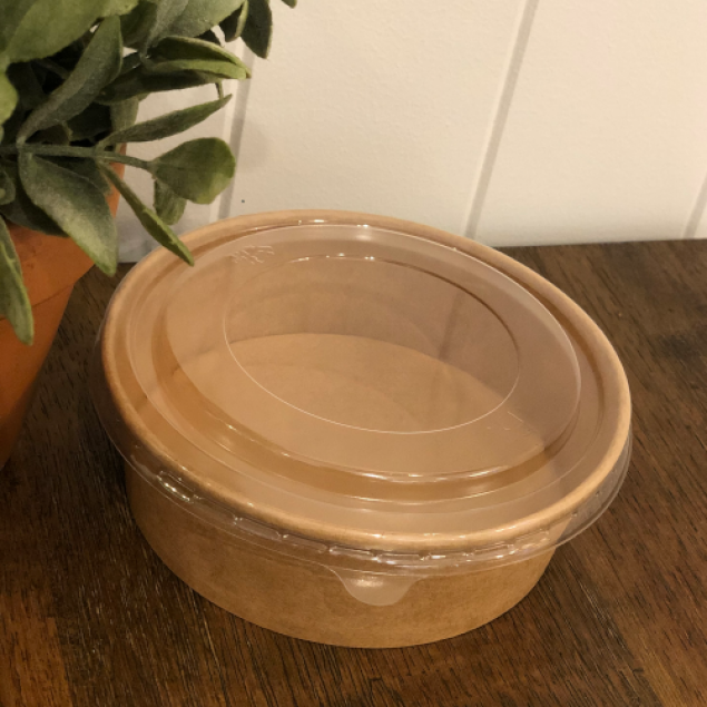 Take home containers - 500ml kraft bowl with lid